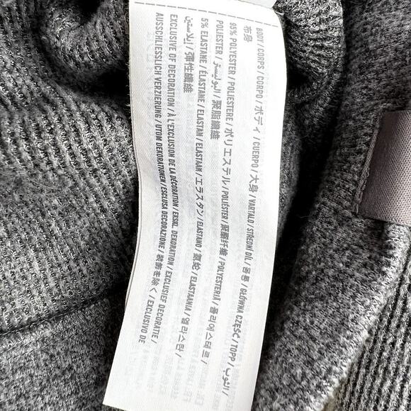 Gilly Hicks Cropped Zip Up Hoodie Jacket Micro Waffle Knit XS Gray Hooded - Picture 5 of 7